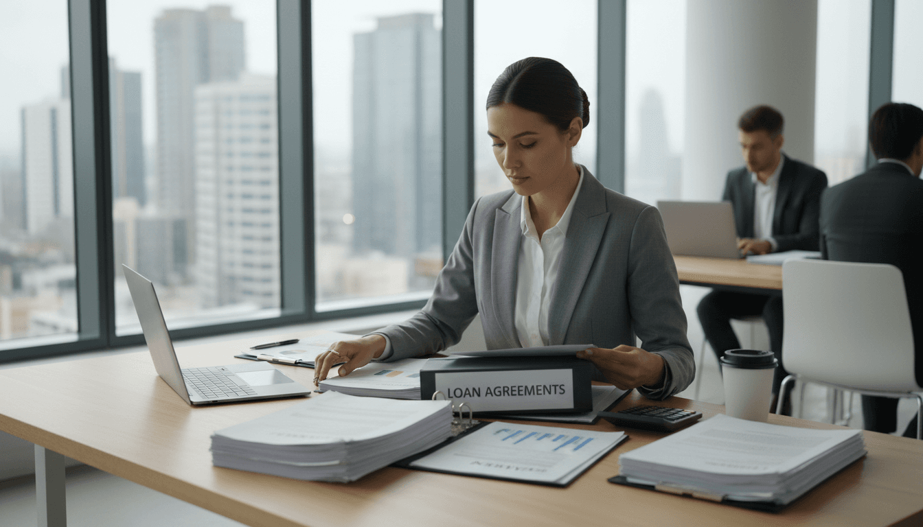 Professional reviewing funding documents