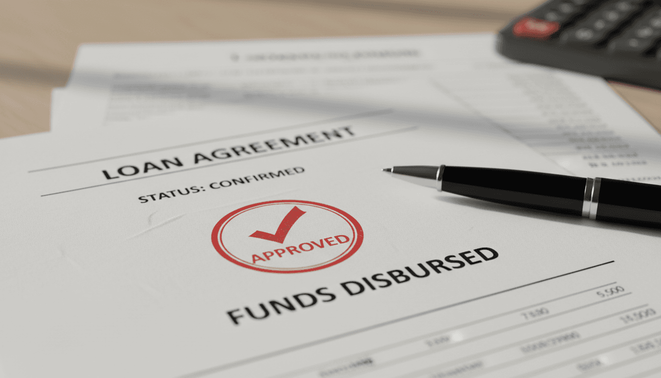 Approved loan document with checkmark