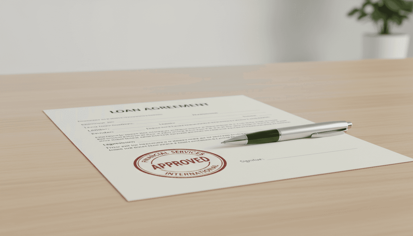 Approved loan document showing funding success