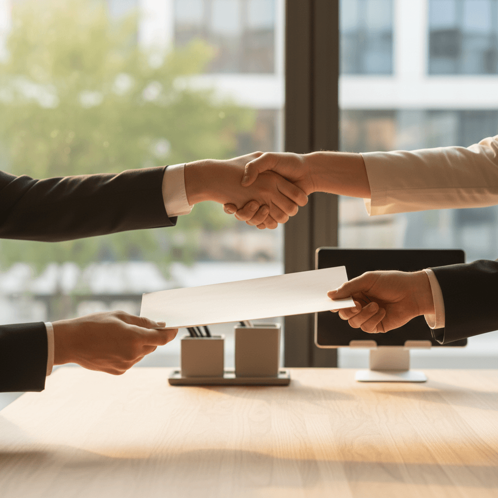 Handshake between business partners